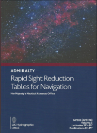 Image of Admiralty : Rapid Sight Reduction Table for Navigation NP303 (ap3270) Vol.3 Latitudes 39-89 Declinations 0-29