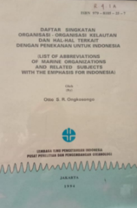 Daftar singkatan organisasi-organisasi kelautan dan hal-hal terkait dengan penekanan untuk Indonesia