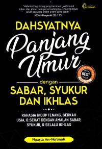 Image of Dahsyatnya Panjang Umur dengan Sabar, Syukur & Ikhlas