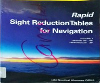 Image of Rapid Sight Reduction Tables for Navigation Vol.3 = Latitudes 39-89, Declinations 0-29