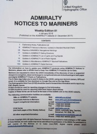 Image of Admiralty Notices To Mariners Weekly Edition 01