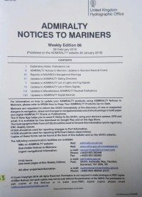 Image of Admiralty Notices To Mariners Weekly Edition 06