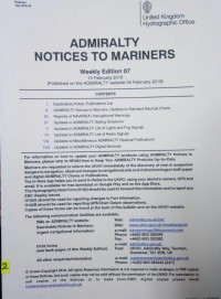 Image of Admiralty Notices To Mariners Weekly Edition 07
