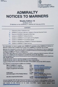 Image of Admiralty Notices To Mariners Weekly Edition 10