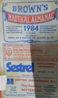 Image of Brown's Nautical Almanac Daily Tide Tables for 1984
