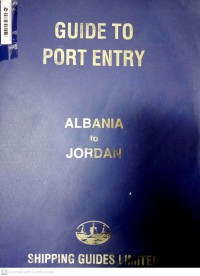 Image of Guide To Port Entry Albania To Jordan 1993 - 1994 Volume 1 (Albania To Jordan)