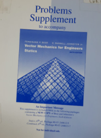 Image of Problems Supplement to Accompany Vector Mechanics for Engineers: Statics 6th Ed.