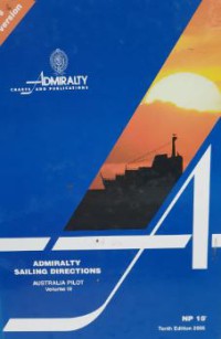Image of Admiralty Sailing Directions : Australia Pilot Vol. III NP15 Tenth Edition 2005