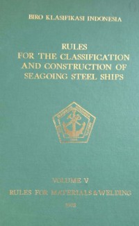 Image of Rules For The Classifications And Contruction Of Seagoing Steel Ships Volume V