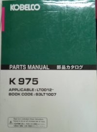 Image of Parts Manual : K 975 Applicable : LT0012--BOOK CODE--S3LT1007