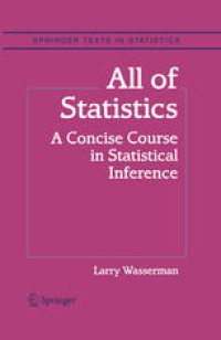 Image of All of Statistics : A Concise Course in Statistical Inference
