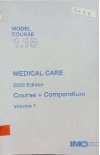 Image of Model Course 1.15 : Medical Care Vol.1 2000 Edition