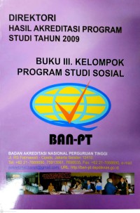 Image of Direktori Hasil Akreditasi Program Studi Tahun 2009 Buku 3 Kelompok Ilmu Pengetahuan Sosial