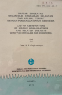 Image of Daftar singkatan organisasi-organisasi kelautan dan hal-hal terkait dengan penekanan untuk Indonesia