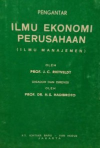 Image of Ilmu Ekonomi Perusahaan : Ilmu Manajemen