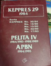 Image of Keppres 29 1984 Pelita IV
