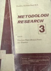 Image of Metodologi Research III