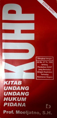 Image of KUHP (Kitab Undang - Undang Hukum Pidana)