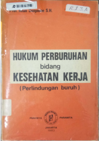 Image of Hukum Perburuhan Bidang Kesehatan Kerja