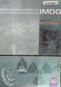 Image of IMDG Code International Maritime Dengerous Goods Code 2004 Edition Supplement