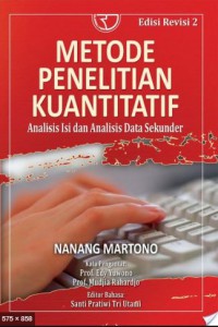 Image of Metode Penelitian Kuantitatif : Analisis Isi dan Analisis Data Sekunder