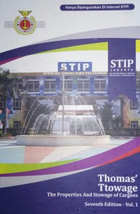 Image of Thomas Stowage The Properties And Stowage Of Cargoes Ed. 7 Vol. 1