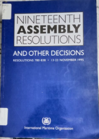 Image of NINETEENTH ASSEMBLY RESOLUTIONS AND OTHER DECISIONS