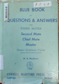 Image of Cornell blue book of questions & answers for third mates