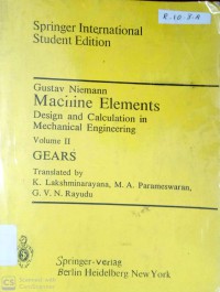 Image of Machine Elements : Design And Calculation In Mechanical Engineering