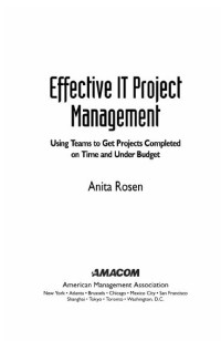 Image of Effective IT project management : using teams to get projects completed on time and under budget