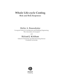 Image of Whole Life-cycle Costing Risk and Risk Responses