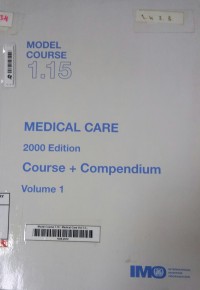 Image of Model Course 1.15 Medical Care 2000 Edition Course And Compendium Vol. 1