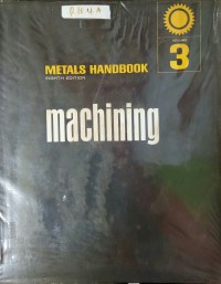 Image of Metals Handbook 8th Edition Vol. 3 Machining