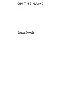 Image of On the Name