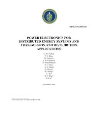 Image of Power Electronics For Distributed Energy System And Transmission And Distribution Applications