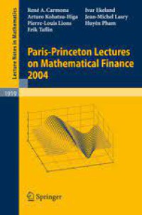 Image of Paris-Princeton lectures on mathematical finance 2004