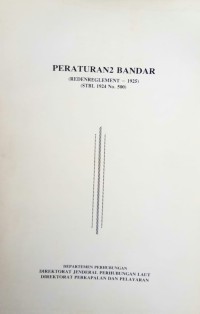 Image of Peraturan Bandar - Bandar (Redenreglement - 1925) (STBL No. 500)