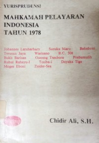 Image of Yurisprudensi Mahkamah Pelayaran Indonesia Tahun 1978