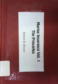 Image of Marine Insurance Vol. 1 The Principles